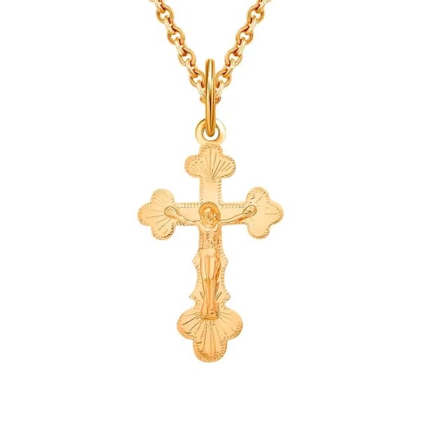Крестик серебро 925 пробы 585GOLD