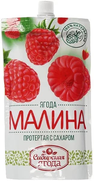 Малина перетертая с сахаром 280г