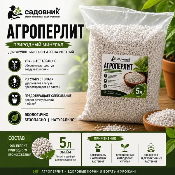 Садовник Перлит ,5л
