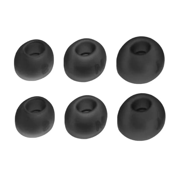 Силиконовые насадки для наушников JBL TUNE BUDS - полупрозрачные черные, 1 комплект