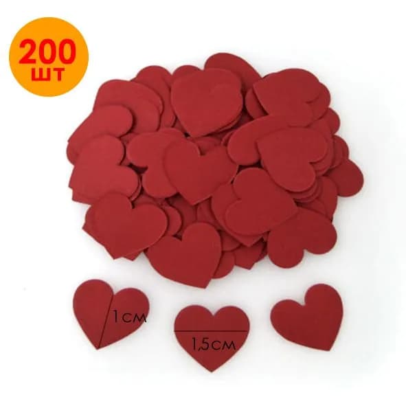 DecoMade Конфетти белый, красный 300 шт