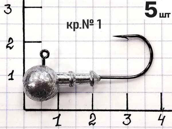 Джиг-головка, 8гр, кр.№1 (5шт)