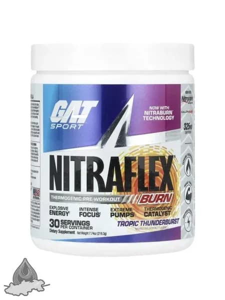 GAT, Sport, NITRAFLEX Burn, Tropic Thunderburst, 219,3 г (7,74 унции)