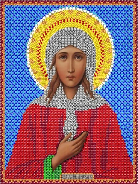 Схема для вышивания бисером Светлица (без бисера), икона "Св. Блж. Ксения Петербуржская" 19*24см