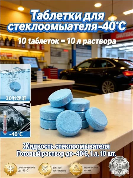 Жидкость стеклоомывателя, 10 л, 10 шт.
