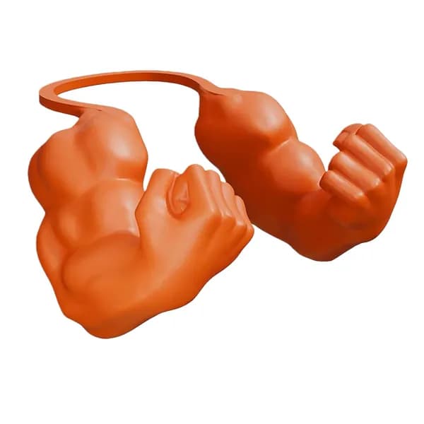 3D-печать мышечная рука для кошек на шею оранжевая