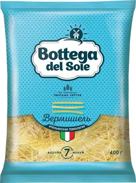 Итальянские макароны "Вермишель" из твёрдых сортов пшеницы, Bottega del Sole, 400 г