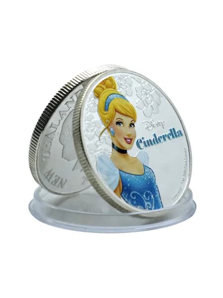 Коллекционная монета Disney Princess, металлическая памятная монета 40 3 мм, сувенир и подарок, 6 дизайнов