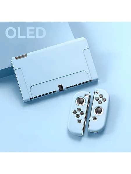 Защитный чехол Switch OLED для консоли и Joy-Cons с защитой от пожелтения, Ультралегкий Гибкий корпус для путешествий и хранения