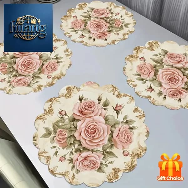 Салфетка сервировочная Имитация льна 38x38см, 1шт.