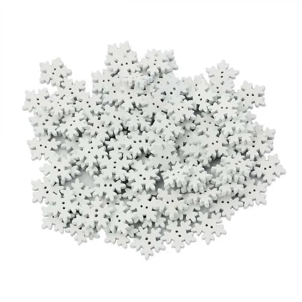 50PCS Кнопки снежинки