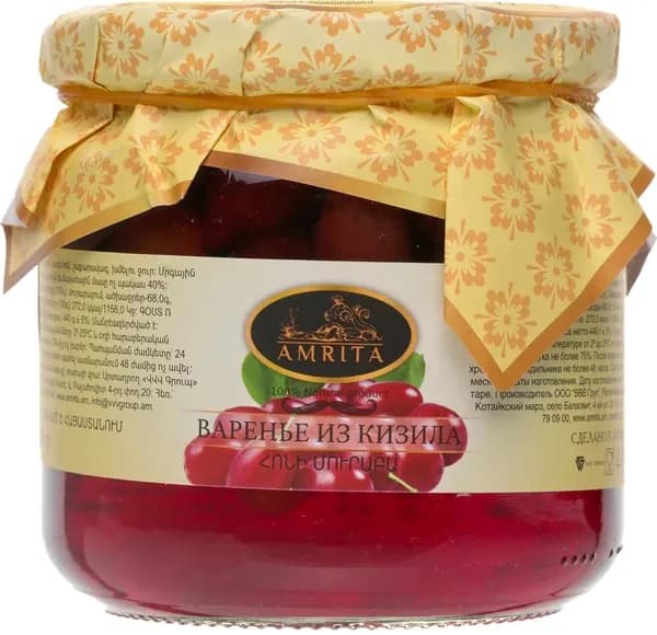 Варенье из Кизила 440 гр, АМРИТА