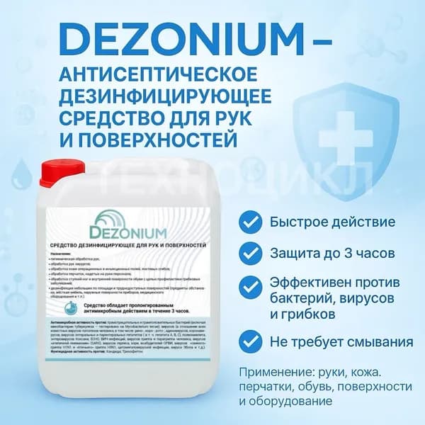 Средство дезинфицирующее для рук и поверхностей Dezonium (Дезониум) 15л