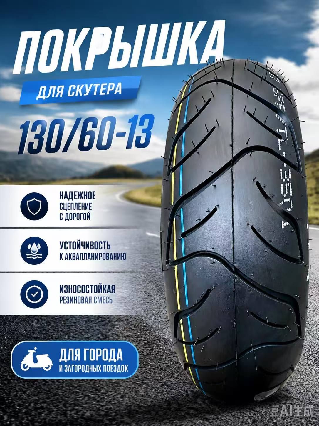 Мотошины 130/60 R13*1... Мотошины  130/60 R13 44 K Front/Rear