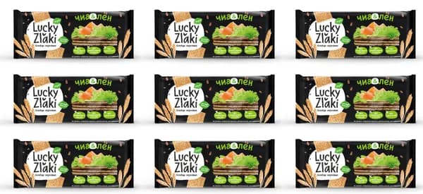 Lucky Zlaki Хлебцы, чиа и лён, 105 г, 9 уп