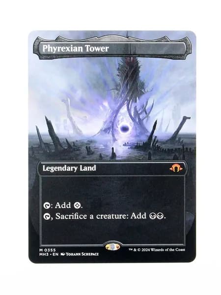 Голографическая (Holo) прокси-карта TCG/MTG Proxy: Phyrexian Tower #355