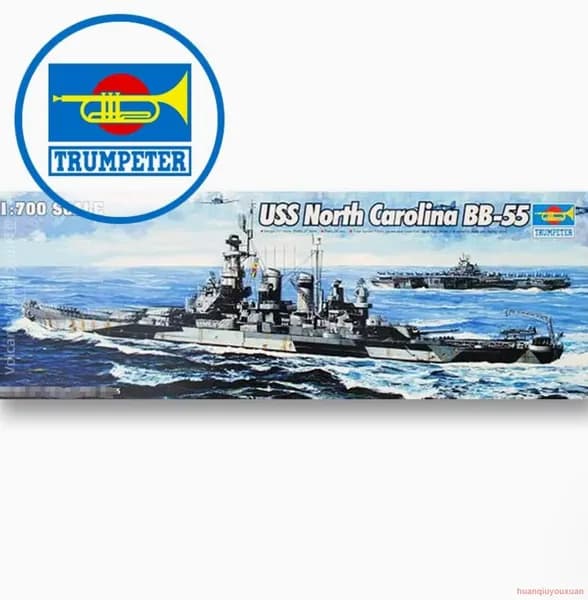 Trumpeter 05734 1/700 Американский North Carolina BB-55 Модель военного корабля