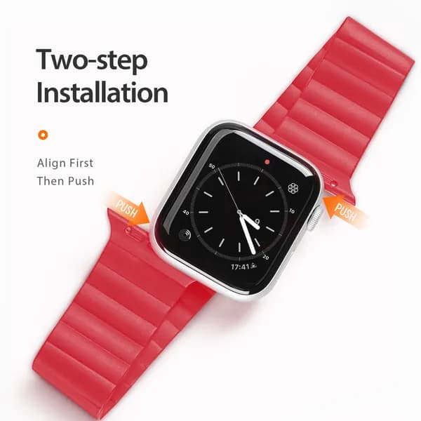 Ремешок для Apple Watch 42 мм / 44 мм / 45 мм Dux Ducis, Chain Version, красный