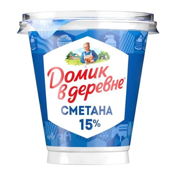 Сметана Домик в Деревне 15% 300г