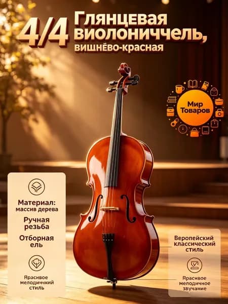 4/4 - Виолончель, чехол и смычок в комплекте