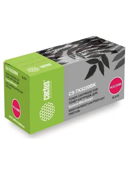 Картридж лазерный Cactus CS-TK5230BK black ((2600стр.) для Kyocera Ecosys M5521cdn/M5521cdw/P5021cdn/P5021cdw) (CS-TK5230BK)