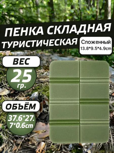 Сидушка туристическая, пенка складная туристическая 37.6*27.7*0.6cm