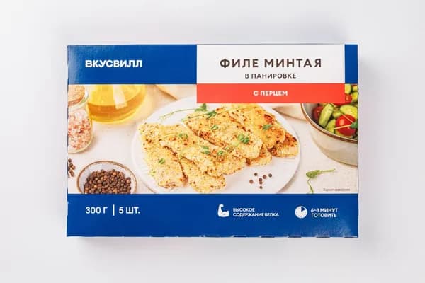 Филе минтая в панировке с перцем зам., 300 г