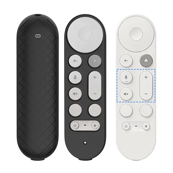 Силиконовый чехол для пульта Google TV Streamer 4K, антискольжение, чёрный