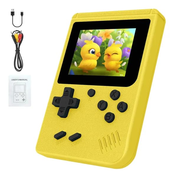 Ретро игровая консоль SUP Game Box 400 игр, портативная мини приставка с большим экраном, подключение к телевизору
