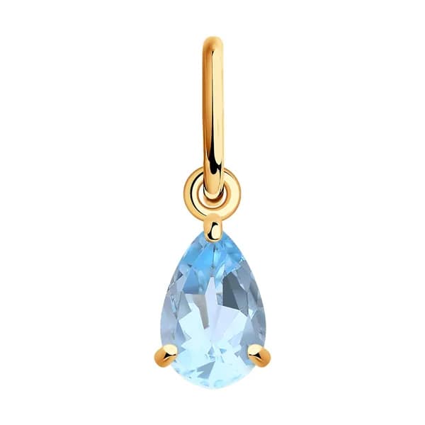 Золотая подвеска DIAMANT-ONLINE с топазом 585 пробы