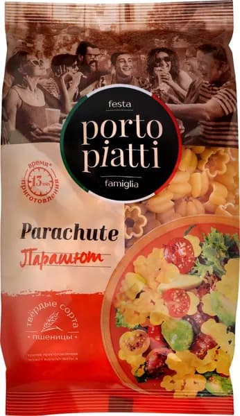 Макароны PORTO PIATTI Парашют, группа А высший сорт, 400г