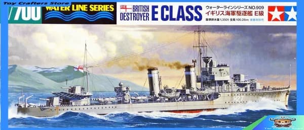 TAMIYA 31909 Британский военно-морский эсминец класса E 1/700 Масштабный пластиковый набор моделей