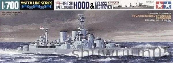 Tamiya 31806 1/700 British Cruiser Battle Cruiser Hood & E Комплект моделей эсминцев