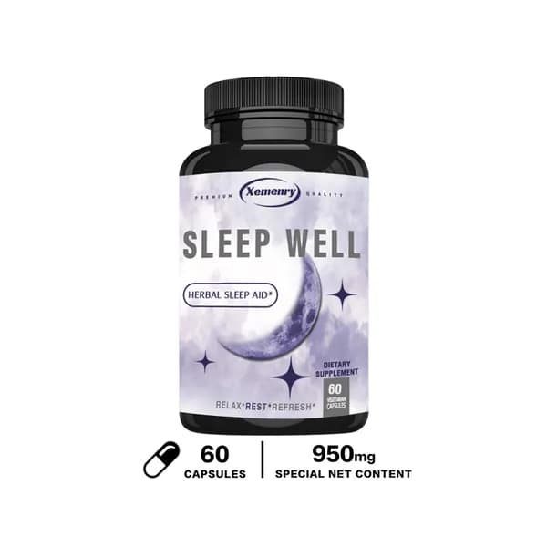 Xemenry SLEEP WELL - травяная добавка для улучшения сна, облегчающая бессонницу и способствующая расслаблению.