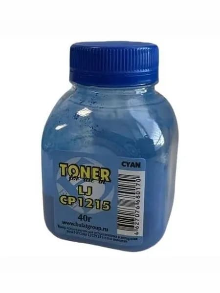 Тонер БУЛАТ HP Color LJ CP1215, Color LJ M251 (Голубой, банка 40 г)