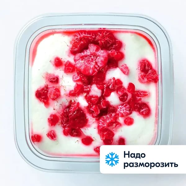 Десерт-мороженое Семифредо с малиной от Шеф-кондитера 90 г, Ozon fresh, замороженный
