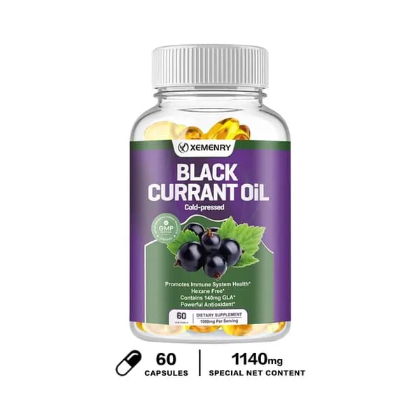 Биологически активная добавка Xemenry Blackcurrant Oil предназначена для укрепления иммунной системы и поддержания здоровья кожи, волос, суставов и глаз.