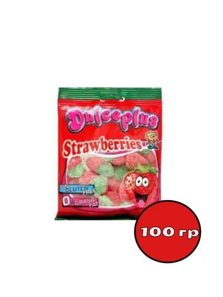 Мармелад жевательный Клубника (кислая), 100 гр