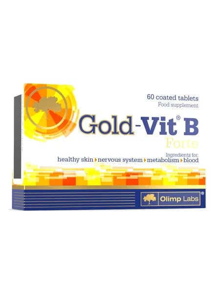 Витамины группы В, Olimp Labs Gold-Vit B Forte, 60 таблеток / Для энергии, иммунитета, памяти и концентрации, женщин и мужчин