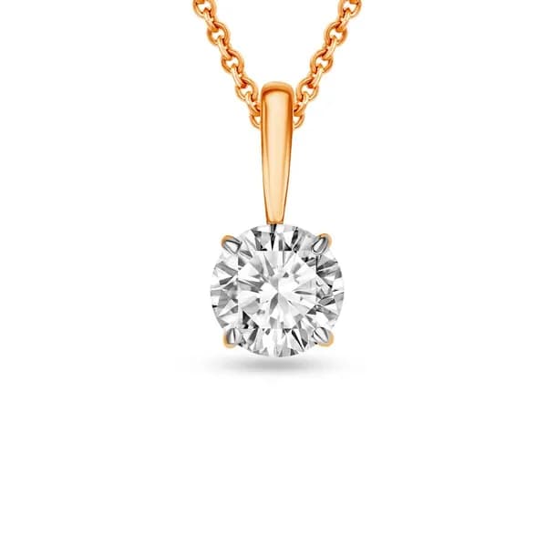 Подвеска на шею с фианитом из красного золота 375 пробы 585GOLD