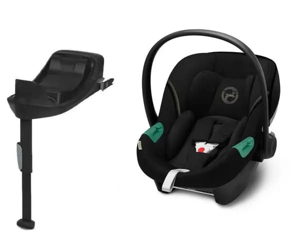 Детское автокресло Cybex Aton S2 i-Size с isofix базой One i-Size, цвет Moon Black, группа 0+, с рождения до 12 мес, с 0 до 13 кг