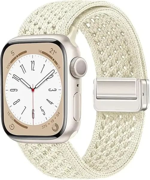Тканевый ремешок для apple watch 1 2 3 4 5 6 7 8 9 10 SE/Ultra, Нейлоновый браслет для Apple Watch размера 46 44 45 49 42mm(1 2 3 серий),Магнитная пряжка
