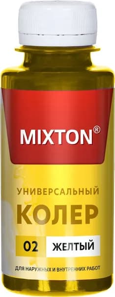 Колер для краски MIXTON / Микстон паста универсальная, цвет желтый, 0.1л / строительство и ремонт