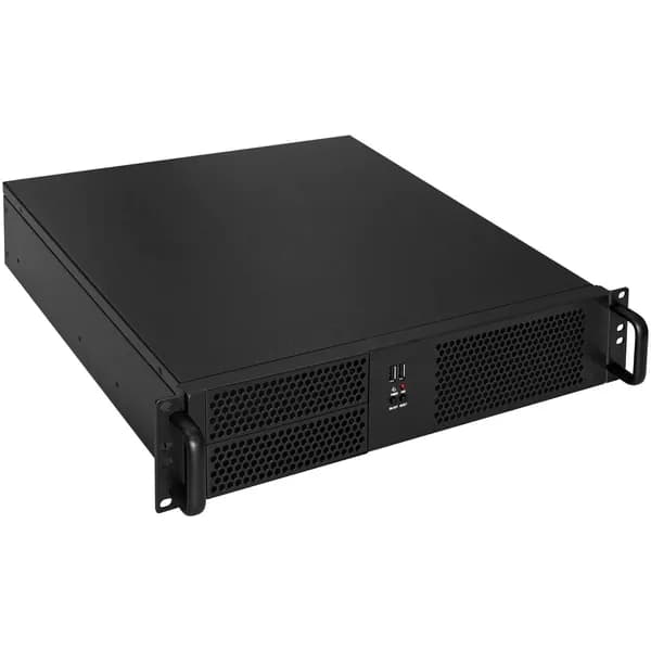 Серверный корпус 2U ExeGate EX264960RUS черный, ATX, 700 Вт, пылевой фильтр, 2х8 см (на передней панели)