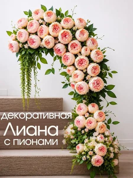 Ампельные пионы 120 см + в подарок лоза