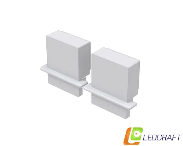 Заглушки 2 шт для профиля LC-LPV0722M1716 пластиковые серые