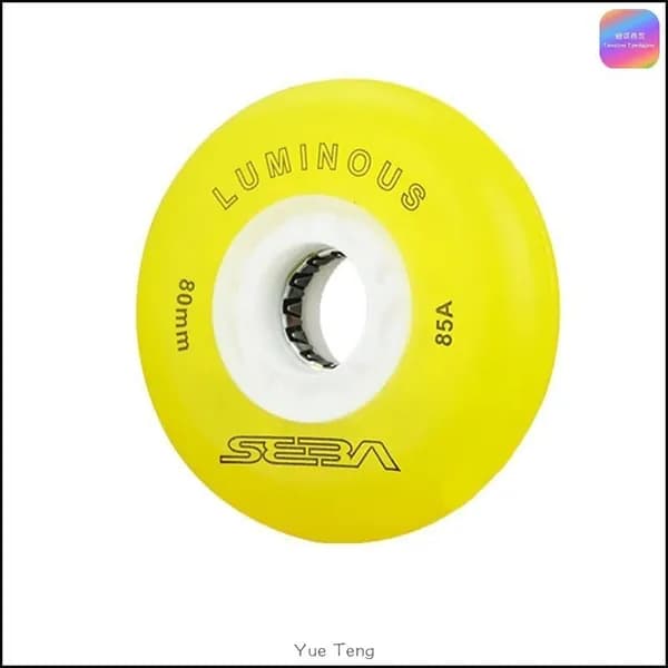 Колеса для роликов светящиеся Seba Luminous 80mm/85A желтые 4шт