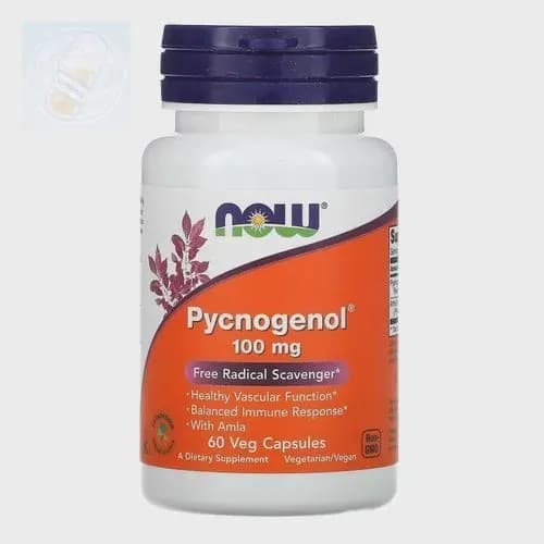 Foods, Pycnogenol 100 мг, 60 вегетарианских капсул