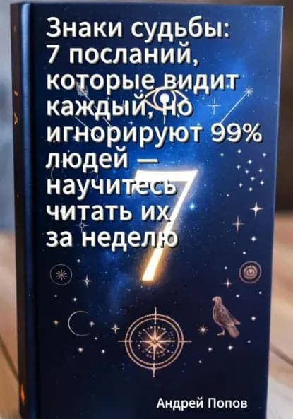 Знаки судьбы: 7 посланий, которые видит каждый, но игнорируют 99% людей научитесь читать их за неделю | Попов Андрей | Электронная книга