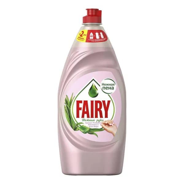Жидкость для мытья посуды Fairy Нежные руки розовый жасмин и алоэ вера 900 мл
